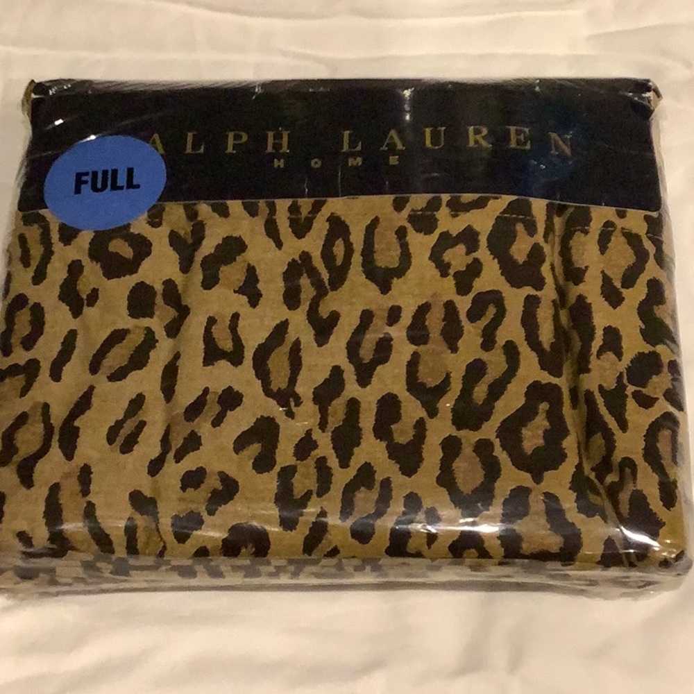 COPY - Vintage Ralph Lauren Aragon Leopard Full Flat Sheet